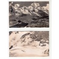 Two Vintage Black and White Photo Postcards, ungfrau, Switzerland . Unused.