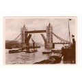 Vintage Sepia Photo Post Card - The Tower Bridge, London