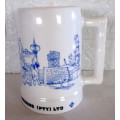 Dorbyl Construction Engineering Porcelain Beer tankard. Bell Ware, South Africa. 130mm high