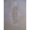 Vintage Cut Glass bon bon Dish. Spotless.  220mm x 110mm.