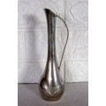 Silver heavy metal Rose bud elegant vase. 180mm high.