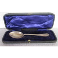 Hallmark Silver Baby Spoon. William Gallimore & Sons Sheffield 1905. Engraved Johan. In box. 23.8g.