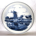 Blauw Delft Royal Distel Hanging Plate, 200mm dia. Spotless.