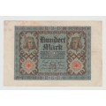 GERMANY BANKNOTE 100 mark , 1920 year