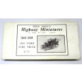Jordan Products Highway Miniatures 1913 Ford Fire Truck HO Model Kit #360-208. In box, unopened.