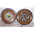 Two Handpainted Ceramic Jerusalem Plates. 15cm diameter. As per Photo.