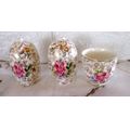 Vintage Pink Roses Gold Chintz MAYELL Cruet Set. Spotless. Delicate.