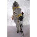 Adorable little Mexican? Donkey figurene. Real hair, carrying wood, blankets.  Very lifelike. 20cm h