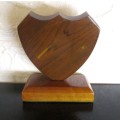 Orienteering Base 1978/9 Senior Scout Adventure Great Witzenberg Shield. Wood and Copper.13 cm high,