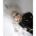 Vintage small Clown Doll with Porcelain face. 180mm long.