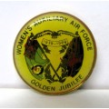 Vtg WOMAN`S AUXILIARY 1939-1989 AIR FORCE GOLDEN JUBILEE enamel pin badge