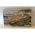 Vintage Cookie Tin depicting 1950`s Sea Point Cape Town. - 22.5cm x 14cm x 3,5cm