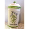 Vintage Apothecary Centaurea Cyamus Ceramic jar in French Provence Style. Klorane 260mm high.