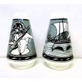 Vintage Salt and Pepper Shakers from Greece. Great Collectibles.  90mm high.