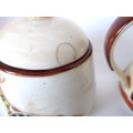 Handmade Ceranic Africa themed milk jug and sugar pot.