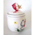 Cute Vintage Porcelain Duck Cookie Jar. 160mm x 110mm. Spotless. No Markings.