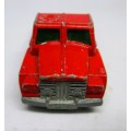 1976 Matchbox Lesney Superfast 19 Cement Truck Red 1:75 Scale Diecast. No Cement Drum.