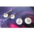 2 sets of Vintage Mother of pearl Cufflinks.