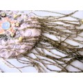 Vintage Sensuous purse, hand-stitched, hand-beaded. Luscious pale pink velvet, beadwork. 17x13cm.