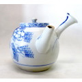 Vintage 1920`sChinese Fine Porcelain Teapot, hand crafted painted, beautiful floral design, 12 high.