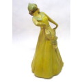 Vintage Art Deco Dancing Dutch Girl by Crown Devon. Age related grazing and small chips. 160mm high,