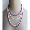 Costume Jewelry. Two strings of Faux freshwater pear bead necklaces. As per photo. 88cm