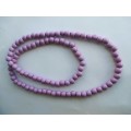 Cotume Jewelry, Light soft lilac wooden bead necklace. 80cm