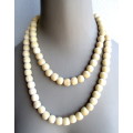 Cotume Jewelry, Natural wooden bead necklace. 100cm