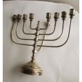 Vintage Silver plate 9 Branches Jewish Hanukkah Menorah candelabra candlestick. 140mm high.