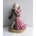 Vintage Lovely Old Couple Dancing Porcelain Statue. With Music box, not working.