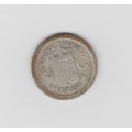 Netherlands East Indies 1/4 Gulden 1920 Silver Coin