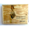 Courage and Rice - my journey along the Great Wall of China in Wooden box  , 2007 by David Grier