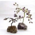 Two Amethyst Trees With Base : Chakra Gemstone Trees. Biggest 130mm high