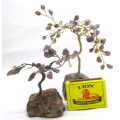 Two Amethyst Trees With Base : Chakra Gemstone Trees. Biggest 130mm high