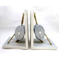 Wooden Nautical Style Bookends. White and Blue. 190x130mm