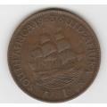 1833 Union of South Africa Bronze Penny