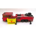 1979 Matchbox Super Kings K-39 Snorkel Fire Engine. Scale 1:50 Well Payed. Ladder Missing.