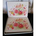 Vintage Cosmos Butterfly Hope Poland 6 Place Mats, good condition, still in original box. 20x26cm