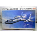 1642 1/72 Lockheed SR-71A Blackbird Drone by Academy Plastics Scale model kit in Box.