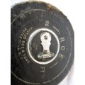 Vintage Retractable Steel Tape Measure Justus Roe and Sons, 100` FT Reel ~ Patchogue, New York USA