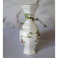 Lovely Vintage Crown Staffordshire Vase-Hexagonal Pagoda Pattern-Circa 1970s, 1980s. 150mm high.