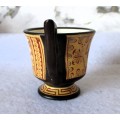 Vintage Ceramic GREEK METHOLOGY Coffee Tea CUP. Marked HERAKLIUM Museum 1350B.C. Hand made, signed.