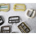 Assortment of 10 Vintage Belt Buckles, different sizes.