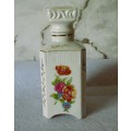 Victorian Ceramic Floral Porcelain Decanter type Bottle. Lovely item. 150mm high.
