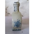 Antique Chinese Blue and White Moon Flask. Good Condition. 140mm