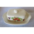 Vintage Porcelain Hand painted Butter Dish.