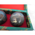 Vintage Chinese Baoding Health Balls Elephant Stress Therapy Musical Hand Exercise.