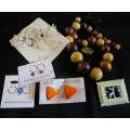 Lot of various vintage costume jewelry, from 50`s. Still with original packaging. No.2