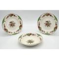 Three Copeland Spode Ellesmer pattern plates, Spotless. Two sideplates and one Soup bow.