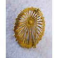 Vintage Rolled Gold and Pearl Starburst Brooch. Made in Germany. Absolute Lovely piece.